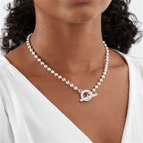 gucci boule silver necklace|gucci boule chain silver necklace.